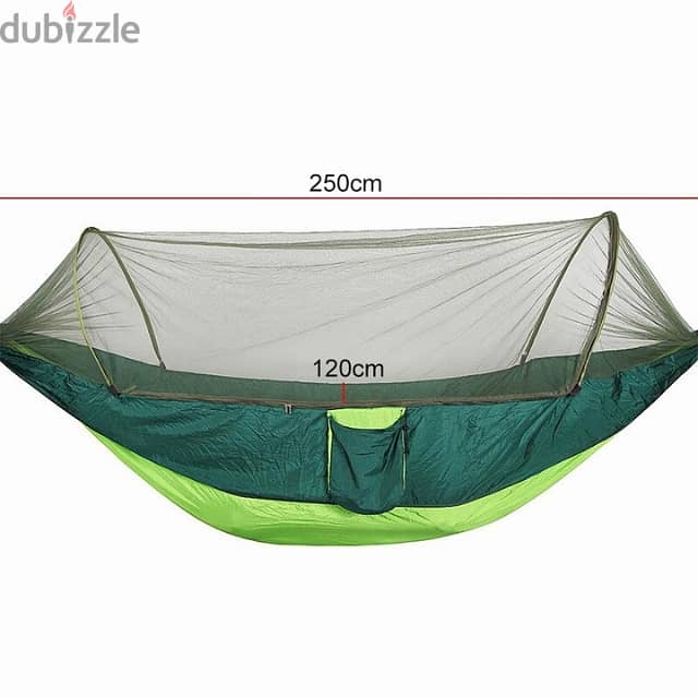 Outdoor Sleeping Hammock with Mosquito Netting, Green, 200Kg 4