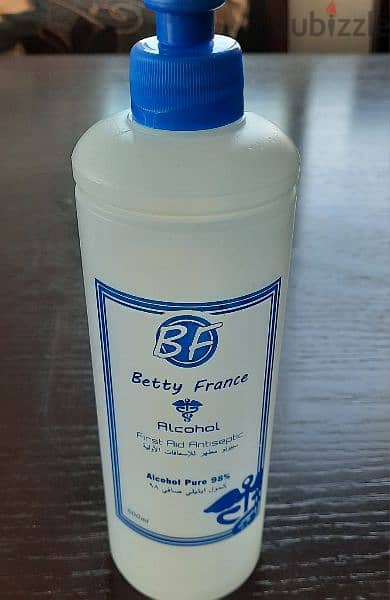 Betty France spirto 500ml medical 98% alcohol best quality and mark 4