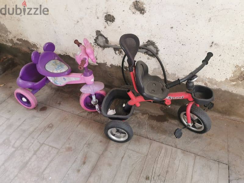 2 bicycles for children each one 10$ 1