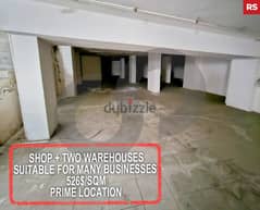 Prime location shop+2 warehouses for sale in zalka/الزلقا REF#RS104360