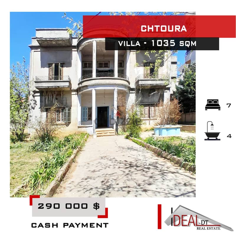 Villa For Sale in zahle chtoura 1035 sqm ref#ab16033 0
