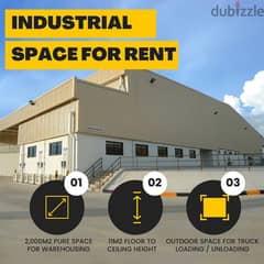 JH24-3376 Hangar ground level 2000m2 for rent in Dbayeh, $ 13,000 cash
