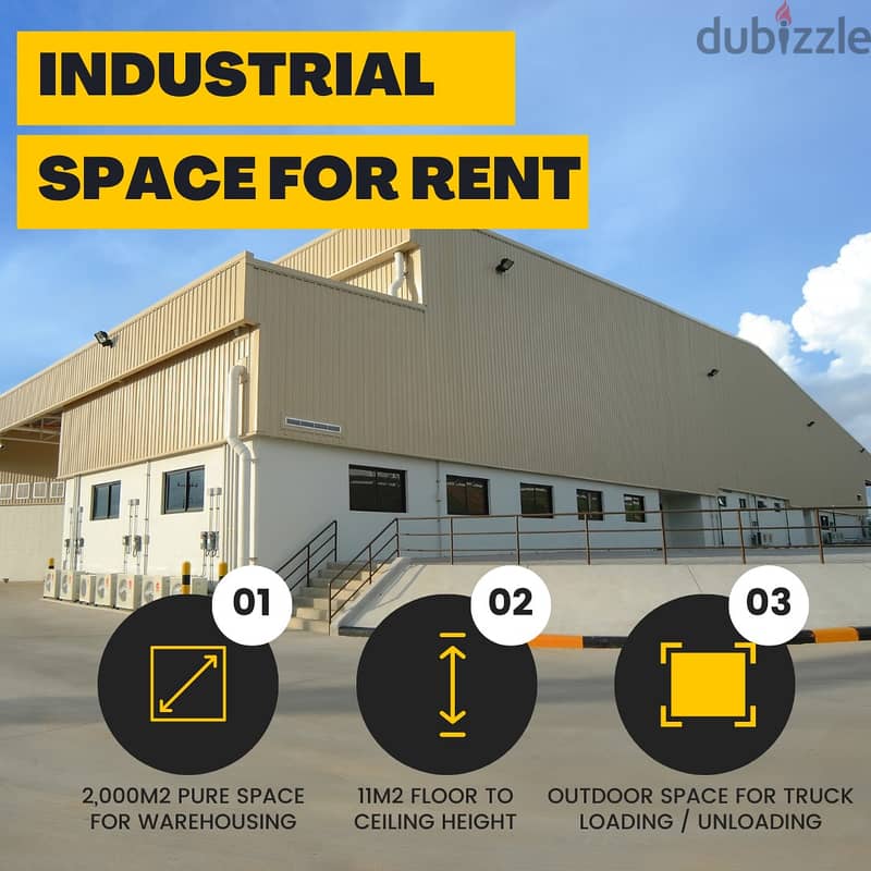 JH24-3376 Hangar ground level 2000m2 for rent in Dbayeh, $ 13,000 cash 0