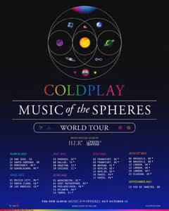 2 Seated Coldplay Tickets - Music of the Spheres Tour - Athens, Greece