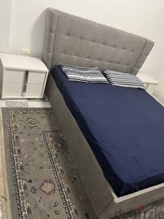 Double Bed + 2 Bedside Nightstands + Commode