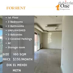 Apartment for RENT,in DIK EL MEHDI/METN.