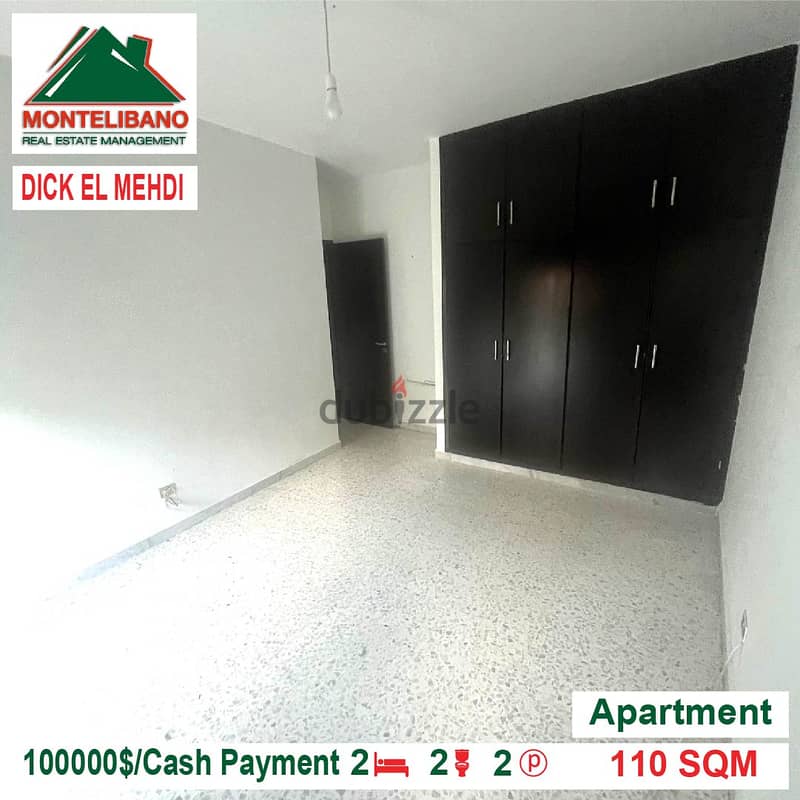 100000$!! Apartment for sale located in Dick El Mehdi 1