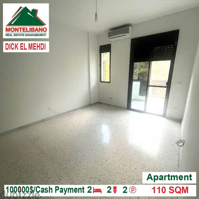 100000$!! Apartment for sale located in Dick El Mehdi 2