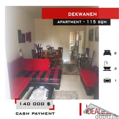 Apartment for sale in Dekwaneh 115 sqm ref#sch255