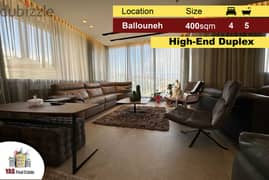 Ballouneh 400m2 Duplex | High-End | View | New | Unique Property | MY