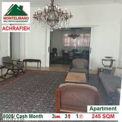 800$/Cash Month!! Apartment for rent in Achrafieh!! 0
