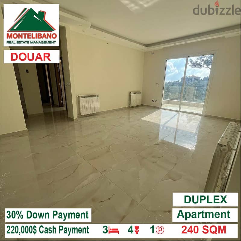 220,000$!! Duplex Apartment for sale located in Douar 1