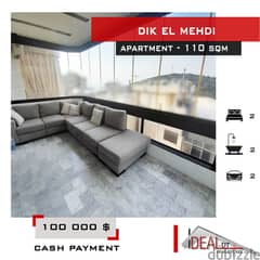 Apartment for sale in Dik el Mehdi 110 sqm ref#ag20181