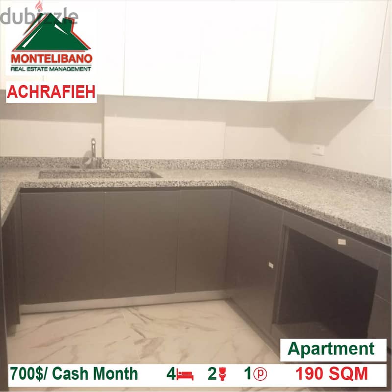 700$/Cash Month!! Apartment for rent in Achrafieh!! 2