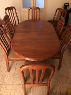 dinning  table with 8 chairs