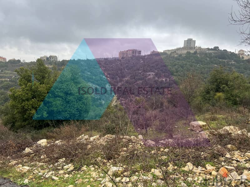 A 1043 m2 land having an open mountain/sea view for sale in Ras osta 1