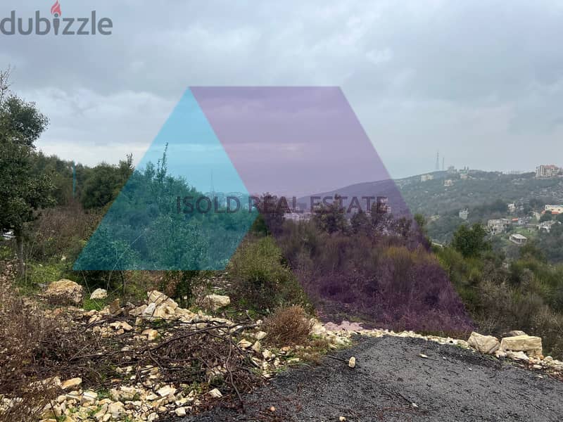 A 1043 m2 land having an open mountain/sea view for sale in Ras osta 2