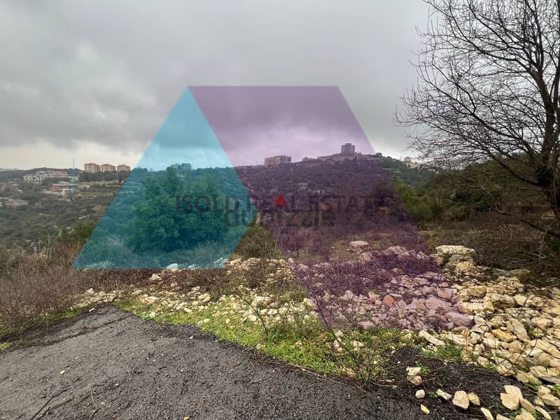 A 1043 m2 land having an open mountain/sea view for sale in Ras osta 3