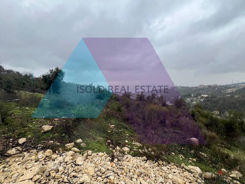 A 1043 m2 land having an open mountain/sea view for sale in Ras osta 4