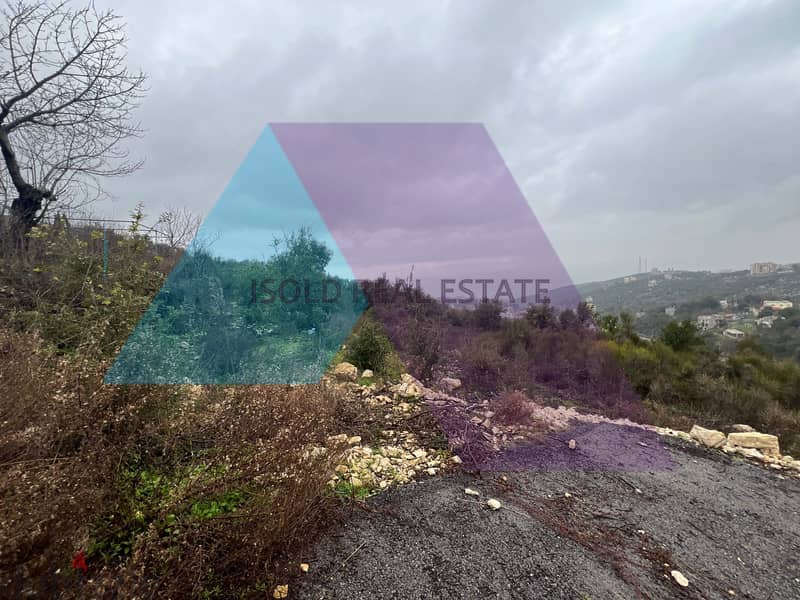 A 1043 m2 land having an open mountain/sea view for sale in Ras osta 5
