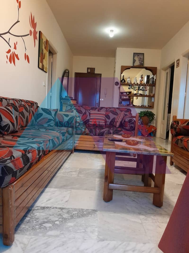 Semi furnished 130 m2 apartment+ sea view for sale in Zouk Mosbeh 2