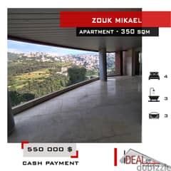 Super Deluxe apartment for sale in zouk mikael 350 sqm ref#chk423