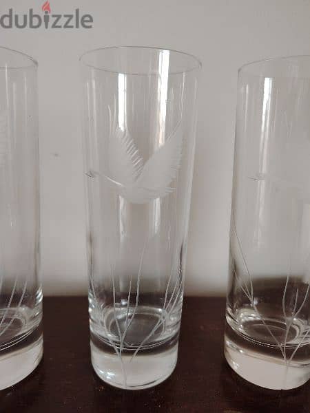 6 tall glasses with ice bucket 2