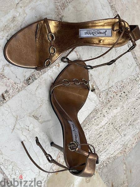 bronze heels sandal 0