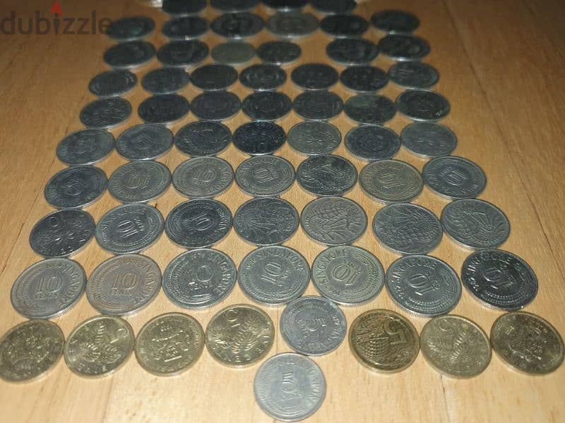Singapore coins from 1968. 6