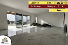 Ballouneh 180m2 | 30m2 Terrace | New | Rent | Partial View | KS/MY | 0