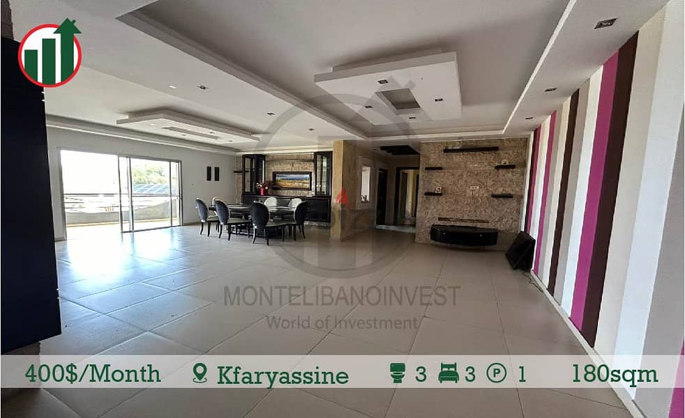 Apartment for rent in Kfaryassine! 0