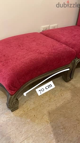 Sofa coach with leg rest - 2 piece victorian chase lounge 5