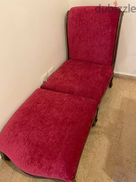 Sofa coach with leg rest - 2 piece victorian chase lounge 10