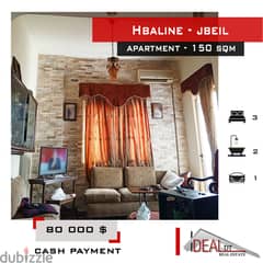 Deluxe apartment for sale in Hbaline-Jbeil 150 SQM REF#JH17309