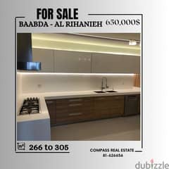 Apartment for Sale with High Quality Interiors & Finishing in Baabda