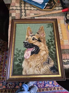 needlepoint art frame for german shepherd dog
لوحة اوبيسون 0