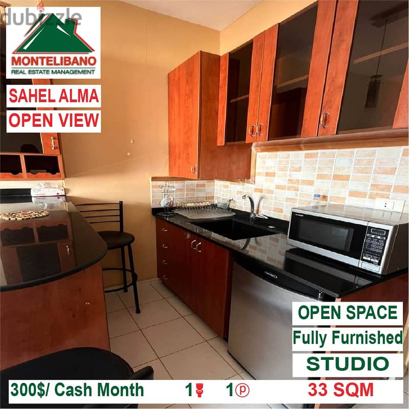 300$/Cash Month!! Studio for rent in Sahel Alma!! Open View!! 1
