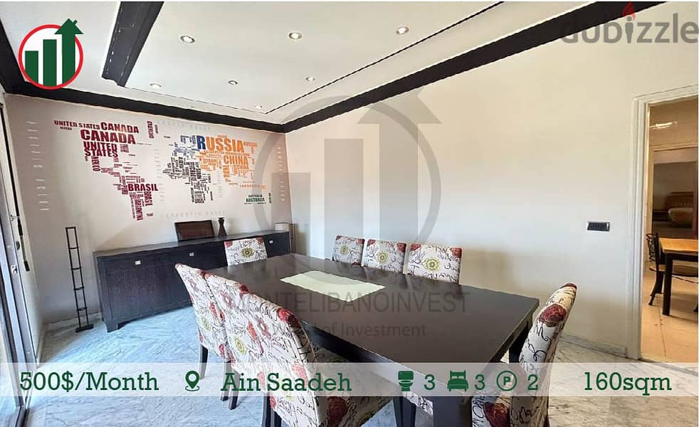 Catchy Apartment for rent in Ain Saadeh! 1
