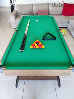 Fold away billiards table.
