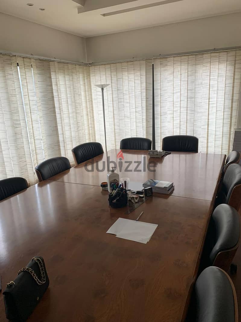 hazmieh fully furnished office 118m main road for rent Ref#6128 2