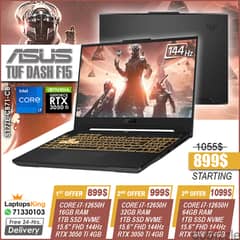 Asus TUF Dash F15 i7 12gen 15.6 Inch 144Hz RTX 3050 Ti Gaming Laptop