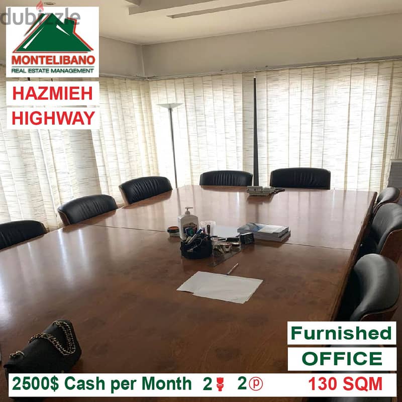2500$!! Prime Location Office for rent located in Highway Hazmieh 2