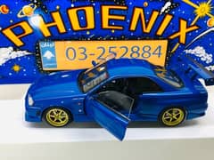 1/18 diecast Nissan Skyline GTR (R34) BLUE