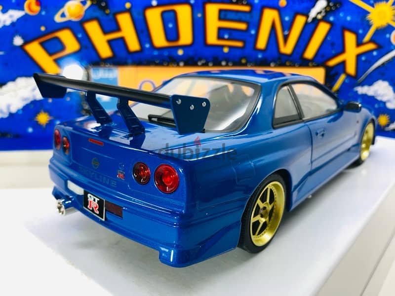 1/18 diecast Nissan Skyline GTR (R34) BLUE 2