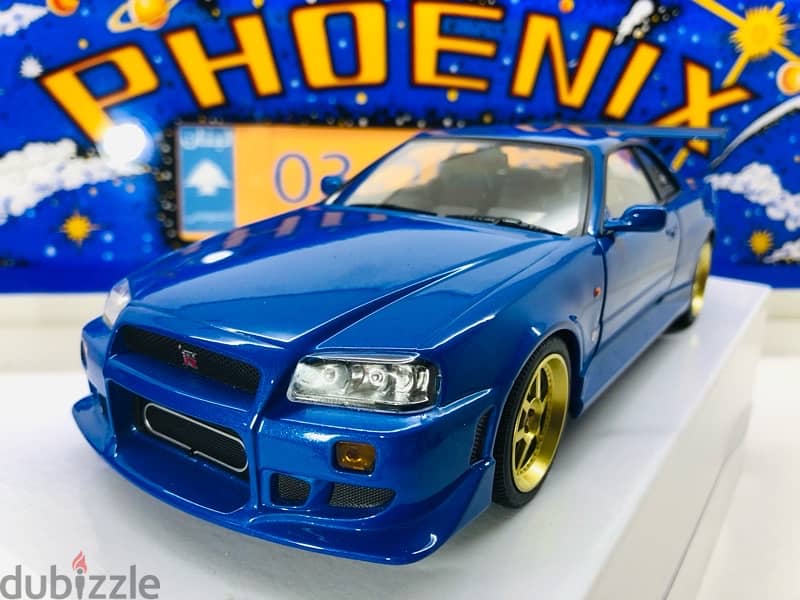 1/18 diecast Nissan Skyline GTR (R34) BLUE 3