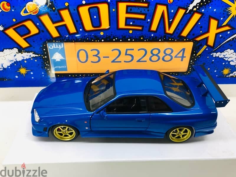 1/18 diecast Nissan Skyline GTR (R34) BLUE 4