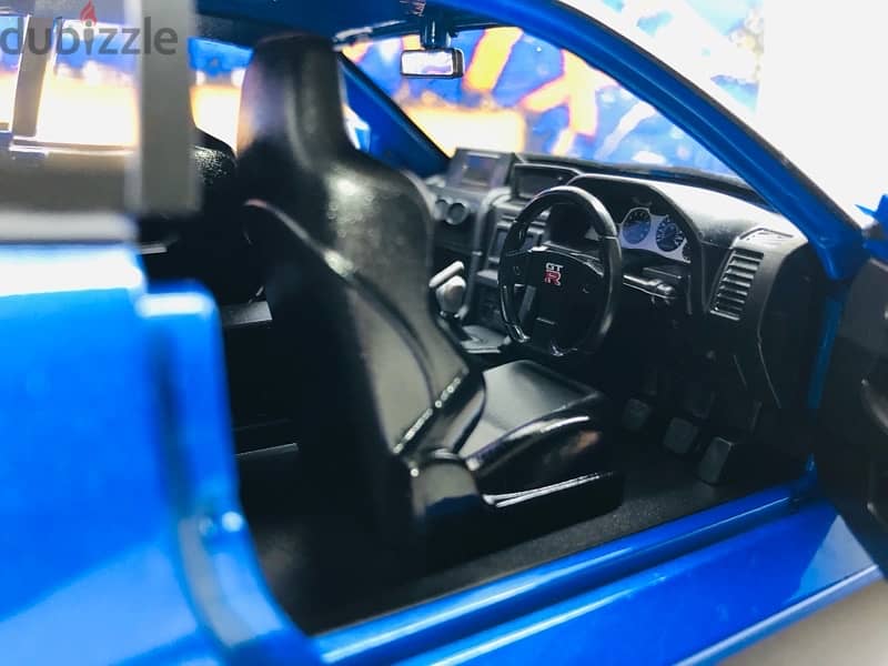 1/18 diecast Nissan Skyline GTR (R34) BLUE 6