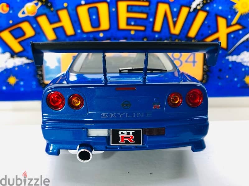 1/18 diecast Nissan Skyline GTR (R34) BLUE 8
