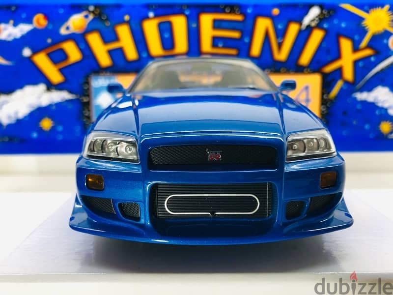 1/18 diecast Nissan Skyline GTR (R34) BLUE 9