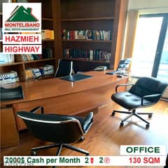 2000$!! Prime Location Office for rent located in Highway Hazmieh 0